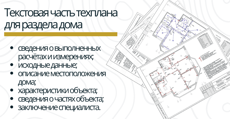 Текстовая часть техплана для раздела дома в Москве